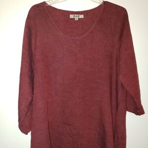 Cranberry Flax tunic